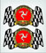 MioVespa Collection Isle of Man Road Race, laminiert, 2 Stück