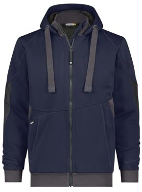 DASSY® Pulse Sweatshirt-Jacke - Größe 3XL - NACHTBLAU/ANTHRAZITGRAU