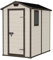 Keter Manor 4x6S Gartenhaus wetterfest 3.8m³, Kunststoff, Outdoor, Außenmaße: BxTxH:130x192x198cm, Innenmaße: BxTxH:111x177x190cm, auch für kleine Gärten geeignet, beige