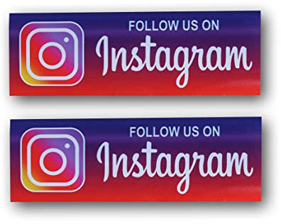 eSplanade Instagram Aufkleber für Auto, Shop Instagram (22,9 x 7,6 cm) 2 Stück