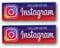 eSplanade Instagram Aufkleber für Auto, Shop Instagram (22,9 x 7,6 cm) 2 Stück