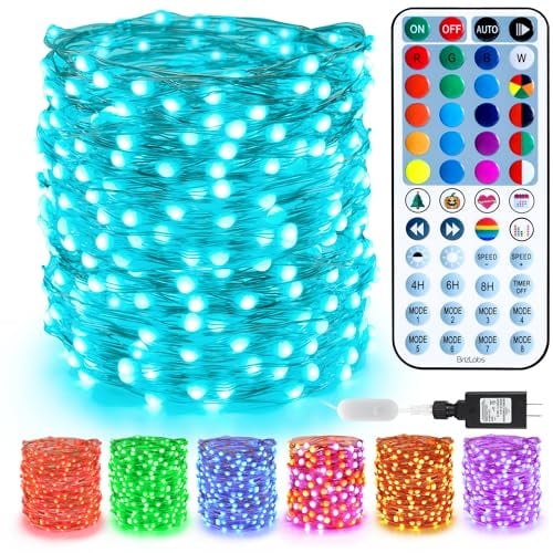 BrizLabs Color Changing Fairy String Lights 66ft 200 LED for Xmas Halloween