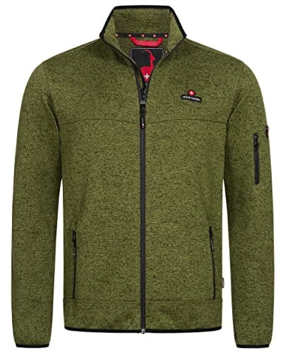 Höhenhorn Tacul Herren Jacke Fleece Strickjacke Grün Gr. XL