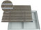 EMCO 60x40cm Eingangsmatte DIPLOMAT Rips sand 22mm + ACO Bodenwanne Fußmatte Türmatte Abstreifer Fußabtreter Maße: 600x400mm