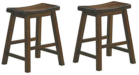 Lexicon Victoria Saddle - Taburetes de comedor (2 unidades, 44,5 cm), color cereza