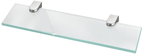 bonsport Glasregal Wandregal für Badezimmer Milchglas - Glas Regal aus 6 mm Sicherheitsglas 30cm - Glasablage Glasregalboden Badablage