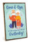 TypeStoff Holzschild mit Spruch – Oma und Opa – im Vintage-Look mit Zitat als Geschenk und Dekoration zum Thema Großeltern - HS-00821