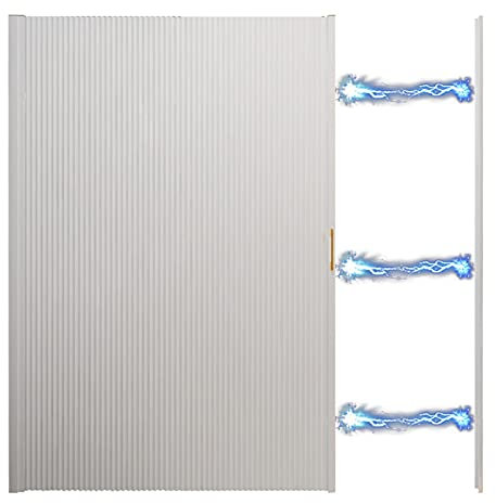 NMVB Einziehbare Duschscheibe, magnetische unsichtbare undurchsichtige klappbare Duschkabine für Badezimmer RV, Punschfrei (Color : White, Size : 170-210W*200H)