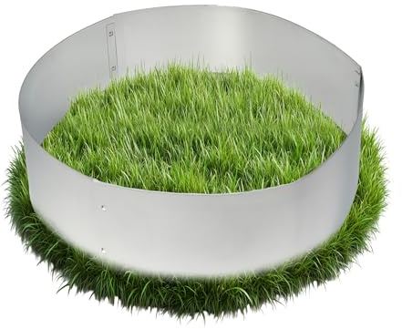 Gartenwelt Riegelsberger Rasenkante Kreis Ø 70 cm – runde Beeteinfassung aus feuerverzinktem Stahl, Höhe 14 cm, Rasenbegrenzung & Baumeinfassung