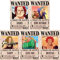 通用 One Piece Wanted Posters, 42 cm × 29 cm, Anime Wandaufkleber (Rothaarige Piraten)