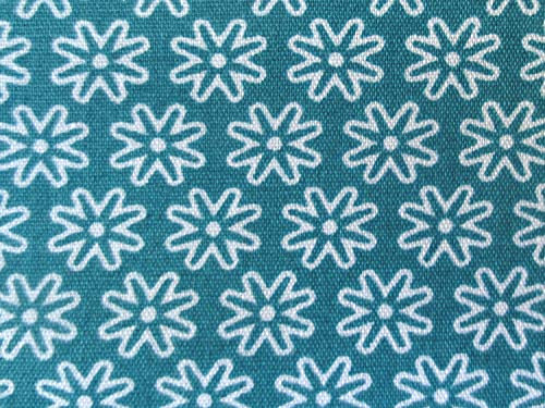 Stoff Blume petrol - 9,00 EUR/m - Baumwolle - Patchwork