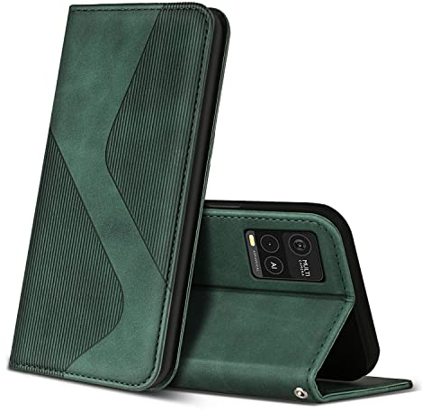 ZONNAVI Hülle für Vivo Y21 / Y21S / Y33S, PU Leder Handyhülle mit Kartenfächer und Standfunktion, Lederhülle Flip Wallet Case Schutzhülle für Vivo Y21 / Y21S / Y33S (Grün)