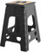 H&H Sgabello Pieghevole Marrone Scuro/Marrone 34x36x47cm