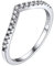 Bestyle Damen Ring Funkelnder Wunschring Eternity Ring Ewigkeitsringe Vorsteckring Schmal Silber 925 Zirkonia 1,7mm Verlobungsringe Eheringe Trauringe Memoire Ring 62