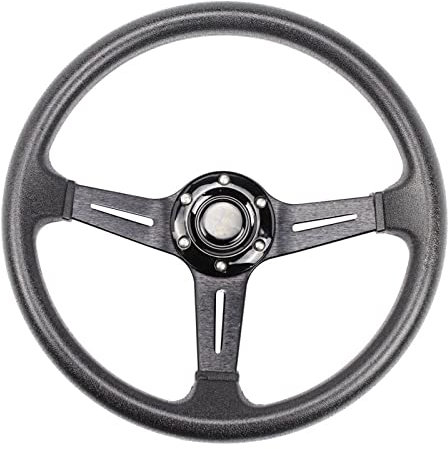 Wagen Für Golf 4 Modifiziertes Rennlenkrad 14 Zoll 350 Mm Aluminium-Sportlenkrad Mit Beweglichem Ruder USDGIW (Farbe : 8966 Black)