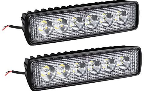 TRMLBE LED Arbeitsscheinwerfer 12V/24V LED Zusatzscheinwerfer Scheinwerfer IP67 Wasserdicht Reflektor Flutlicht Offroad Rückfahrscheinwerfer für SUV, UTV, ATV, Traktor (2 * 18W)