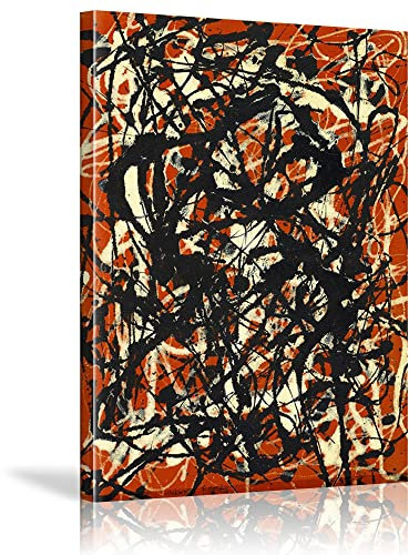 Leinwand-Ölgemälde Jackson Pollock《Free Form》Artwork Poster Picture Modern Wall Art Decor Home Living room Decoration 90x130cm(36x51in) mit Rahmen