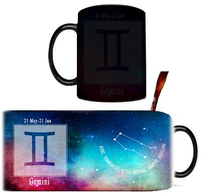 COHOSO Tasse, 12 Sternbild Keramik Kaffeetasse und Teetasse, Astrologie Weihnachtsgeschenktasse (Zwillinge,9,6x8,2cm)