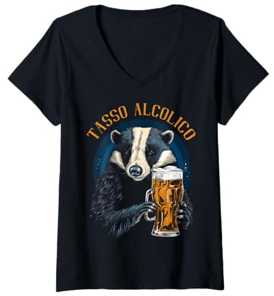 Tasso Alcolico Maglietta con Collo a V