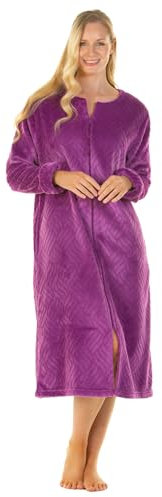 Undercover Ladies Midnight Tulip Zip Up Robe 67530 Purple S-M