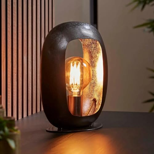 famlights Industrie Tischlampe Evi Vintage Look/Steampunk Tischleuchte Tischlampe E27 / Metall Wohnzimmerlampe Nachttischlampe Vintage Landhaus Industrial Schlafzimmer Wohnzimmer