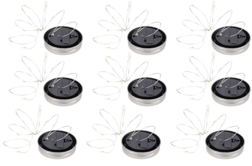 Hemobllo 9pcs Jar Solar Lights for Garden Solar Lamp Post Outdoor Garden Decorative