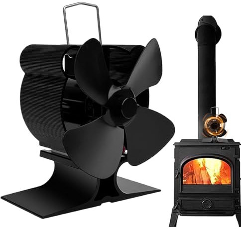 Ventilatore a Caldo Alimentato da Calore, Ventilatore per Alimentato da Calore, Copertura Protettiva Ventilatore per Stufa a Legna Non Elettrico Alimentato da Calore per Legna da ardere