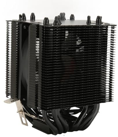 Ventilateur de Refroidissement CPU pour 775 1150 1151 1155 1156, Refroidisseur d'air CPU pour Ordinateur de Bureau avec 6 Caloducs 3 Broches 2000 TR/Min pour AMD AM4