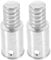 minkissy 2pcs Cleaning Handle Extension Pole Threaded End Replacement Metal Wood Tip for Telescopic Pole Tips Tip for Extension Balai Connector Stainless Steel Broom