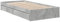 vidaXL Bettgestell, Bett mit Schubladen für Schlafzimmer, Bettrahmen mit Lattenrost, Schlafzimmerbett Einzelbett, Betongrau 90x200cm Holzwerkstoff