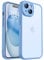 CANSHN Matte Compatible with iPhone 15 Case, Upgraded [Full Camera Protection] [Translucent Matte] Shockproof Protective Phone Case 6.1 - Light Blue