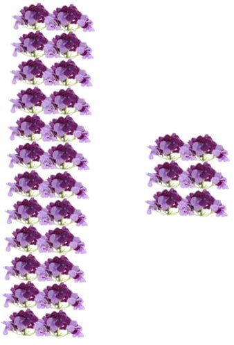 ABOOFAN 30 Pièces Hortensia Artificiel Fausses Têtes D'hortensia Hortensia De Soie De Mariage Fleurs Artificielles pour La Décoration Têtes De Fleurs Durables Habit en Soie Violet,Mauve