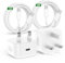 iPhone 16 15 Pro Max Fast Charger,[Apple MFi Certified] 2Pack 20W PD USB C Charger Plug with 2M+1M USB C to C Charging Cable for iPhone 16/15/16 Pro Max/16 15 Pro/16 Plus,iPad Pro/Air/Mini