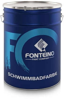 Fonteino Poolfarbe Schwimmbadfarbe Poolbeschichtung Schwimmbeckenfarbe Blau 2.5L