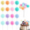 16 Stück Mini Tortendeko Luftballons Regenbogen Kuchendekoration Ballon Tortendeko Kuchen Deko KugelDeko Ballon Dekoration für Geburtstag Hochzeiten Helle Farben
