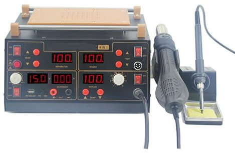 4 in 1 Hot Air Gun Desoldering Station 3A Voltage Stabilizer Power Supply Mobile Phone Screen Heating Separation Platform