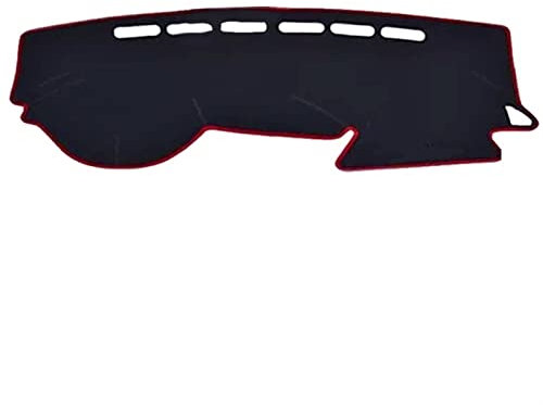 JOVERI LHD Auto Armaturenbrett Abdeckung Dash Mat DashMat Silikon rutschfeste Sonnenschutz Armaturenbrett, for Kia, Rio 3 2012 2013 2014 2015 2016 2017 Plattformmatte(Red)