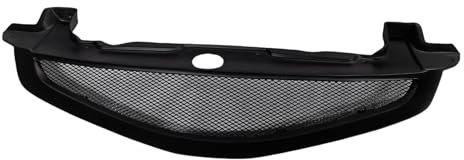 BXHSFA For Honda Civic 9.5th Coupe 2 Puertas 2012-2013 Parrilla Delantera Racing Grill Fibra de Vidrio/Fibra de Carbono Real Parachoques Superior capó Rejilla de Malla(Black-Fiberglass)