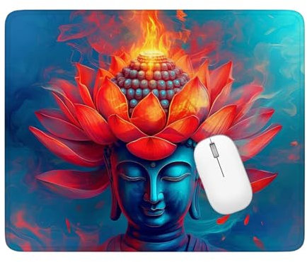 Mouse Pad Flower Mouse Mat 180x230x3mm, Gaming Mouse Pad Zen, Non Slip Rubber base Mousepad Desk Mat, Waterproof Surface, Stitched Edges Mouse Mat, for Office Gaming Laptop Gaming Desk Mat ZS-291