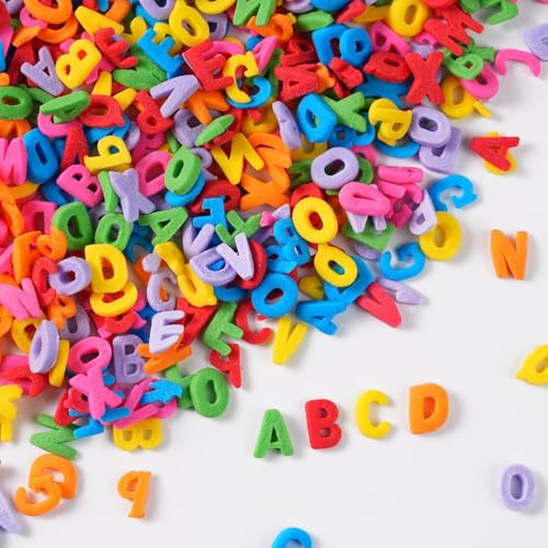 Sujoygar Essbare Buchstaben für Torte, 130g Bunt Backfeste ABC Streusel für Plätzchen Kuchen Deko Muffins and Desserts, für Hochzeiten Kommunion und tägliche Kuchendekorationen