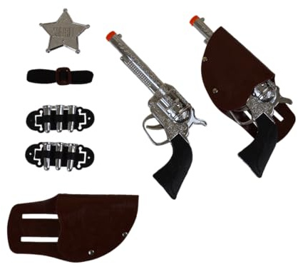 Revolver – Erwachsene – Western Kostüm Zubehör für Cowboy, Sheriff & Wilder Westen – Karneval, Fasching & Mottoparty – Kunststoff Revolver