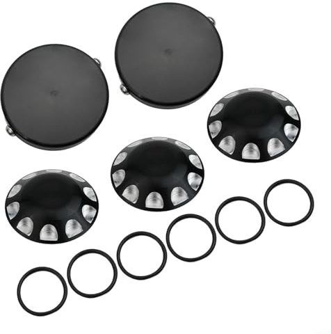 Yhenlovtt Aluminium für CNC-Chrom-Achsen-Radlagerabdeckungen, 3er-Pack, kompatibel mit Can-Am für Ryker alle Modelle, OEM 41-411, hohe Universalität für Motorrad-Achsenschutz