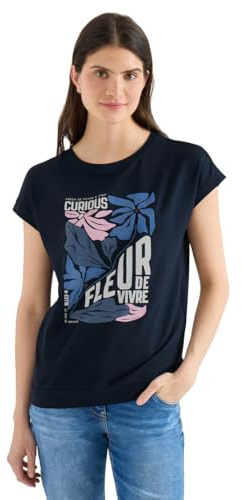 Damen T-Shirt mit Boatneck und Frontprint
