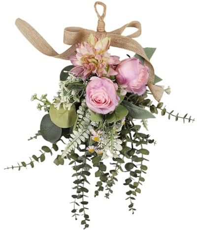 LeeQinersw Künstlicher Blumen-Tropfen-Girlande, Stabiler Blumenkranz für Gartencafé, Lila