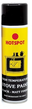 HOCHSTE Hotspot Stove Paint, Durable, Long-Lasting Protection, Fast-Drying and Easy-to-Apply, Scratch-Resistant, Rust-Preventive, Stoves, Fireplaces, Wood Burners, Heat-Resistant, (250ml)