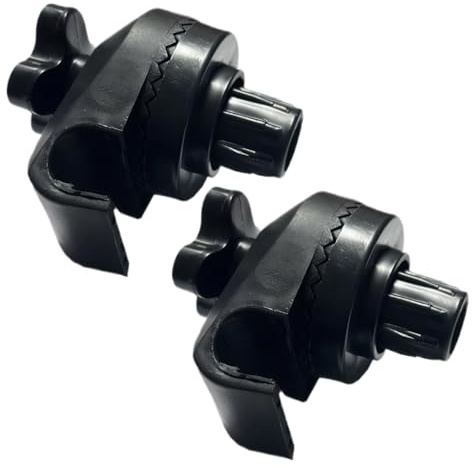 1 Pair Swing Seat Parts, Three-Piece Suit Garden Swing Canopy Replacement Plastic Fittings for Canopy Frame with Tilt Adjustment Outdoor, Black, Replacement