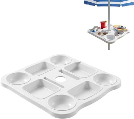 YASTA Vassoio Ombrellone Spiaggia Universale Tavolino Portaoggetti 35 CM