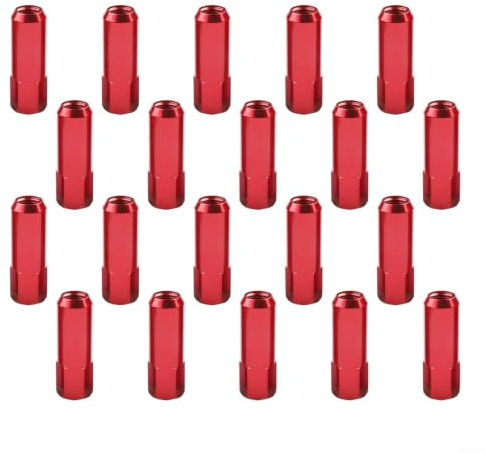 20 tornillos de llanta de aleación de aluminio de 60 mm, M14 x 1,5, para fijación segura y fácil montaje en el área de tuning