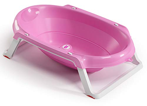 Ok Baby Onda Slim Baby-Badewanne Babywanne Babybadewanne Reisebadewanne Wanne faltbar, Pink