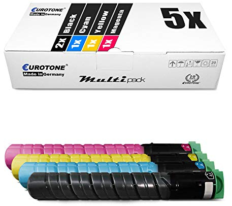 Eurotone 5X Müller Printware Toner für Ricoh Aficio MP C 2051 2551 AD ersetzt 842061-842064 TYPE-MPC2551 TYPEMPC2551 Set